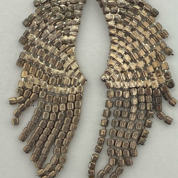 Vintage 80’s Rhinestone Drop Earrings 3-inches. All stones in place. No backing - Picture 7 of 7